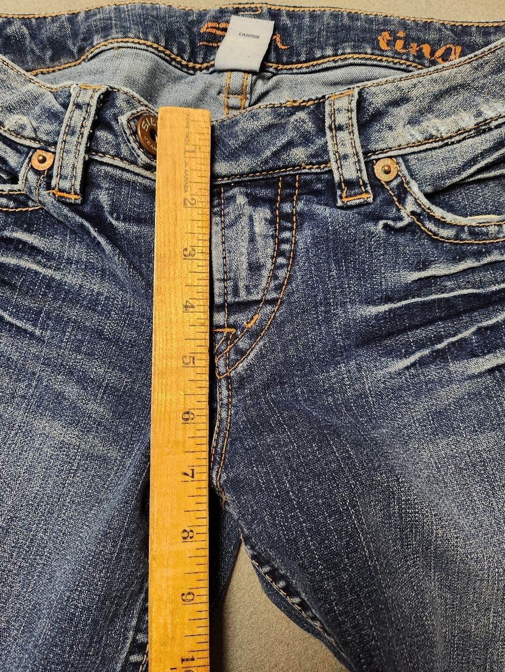 Silver Jeans Women’s Low Rise Bootcut Blue Denim Jeans Sz 27 - Picture 14 of 15
